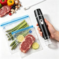 Vacuum Sealer for Food,Compact Vacuum Sealer Machine (Vacuum Sealer + 10 Reusable Vacuum Bags,Cordless Handheld Vacuum Sealer,Portable Food Sealer for Meal Prep