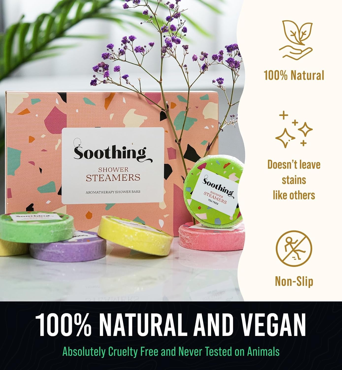 Valentines Day Gifts for Her - Shower Steamers Aromatherapy Gift Set - Valentines Gifts for Mom, Wife, Girlfriend, Grandma, Daughter - Natural Essential Oil Home Spa Self-Care - 6 Pack