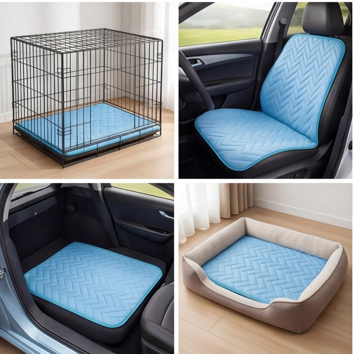 Dog Cooling Mat, Self-Cooling Pet Pad for Dogs and Cats, No Freezing Required, Portable Cooling Mat for Indoor, Outdoor and Car Use
