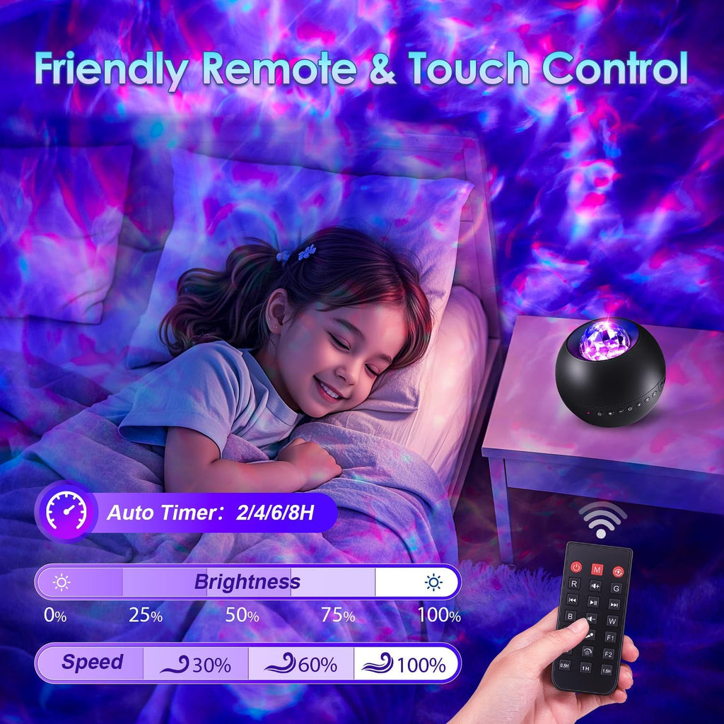 Galaxy Projector, Vibrant Galaxy Light | White Noise & Bluetooth, Remote Timer, Kids Night Light, Room Decor for Teen Girl