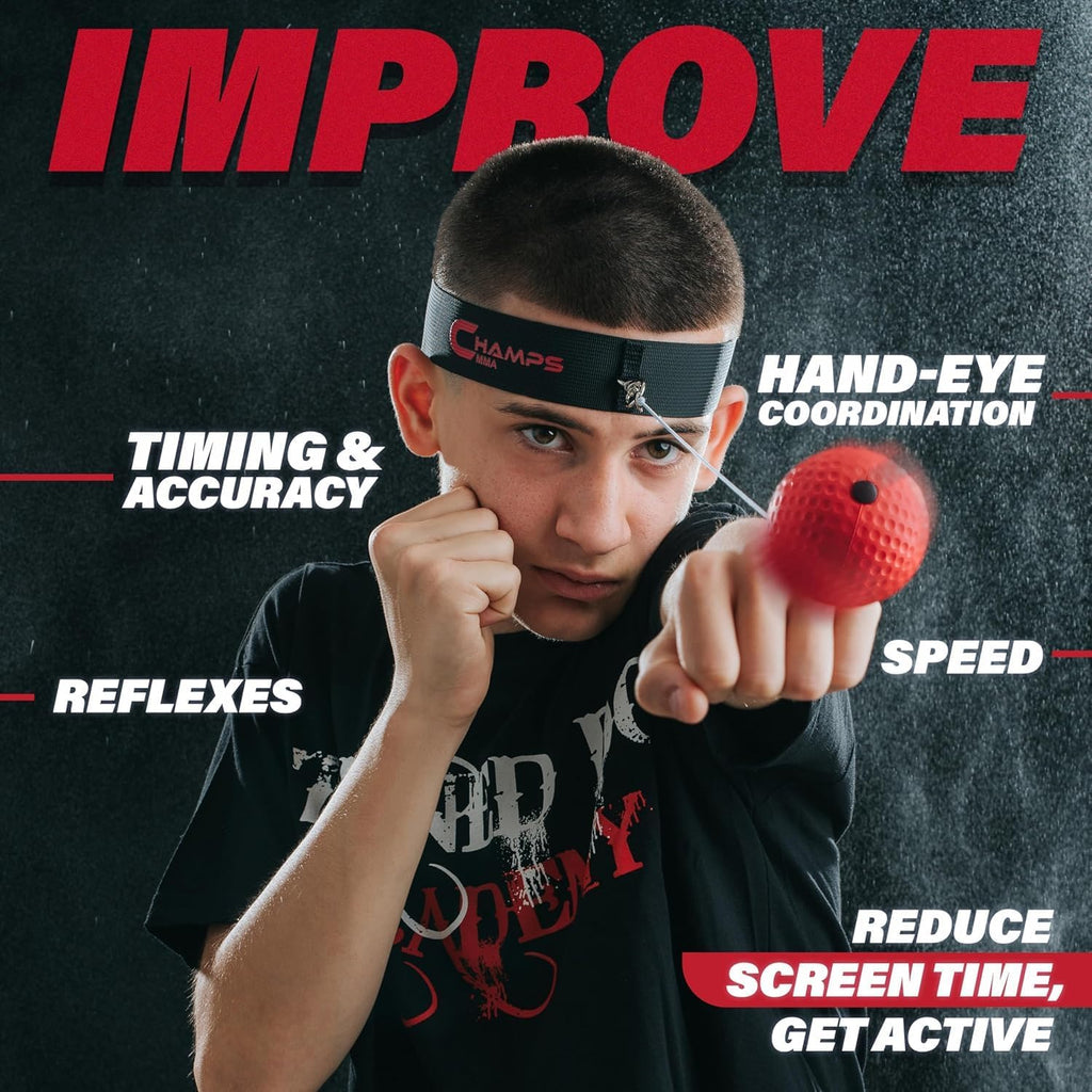 Boxing Reflex Ball Set with Punch Counter App – Hand-Eye Coordination & Speed Training Kit