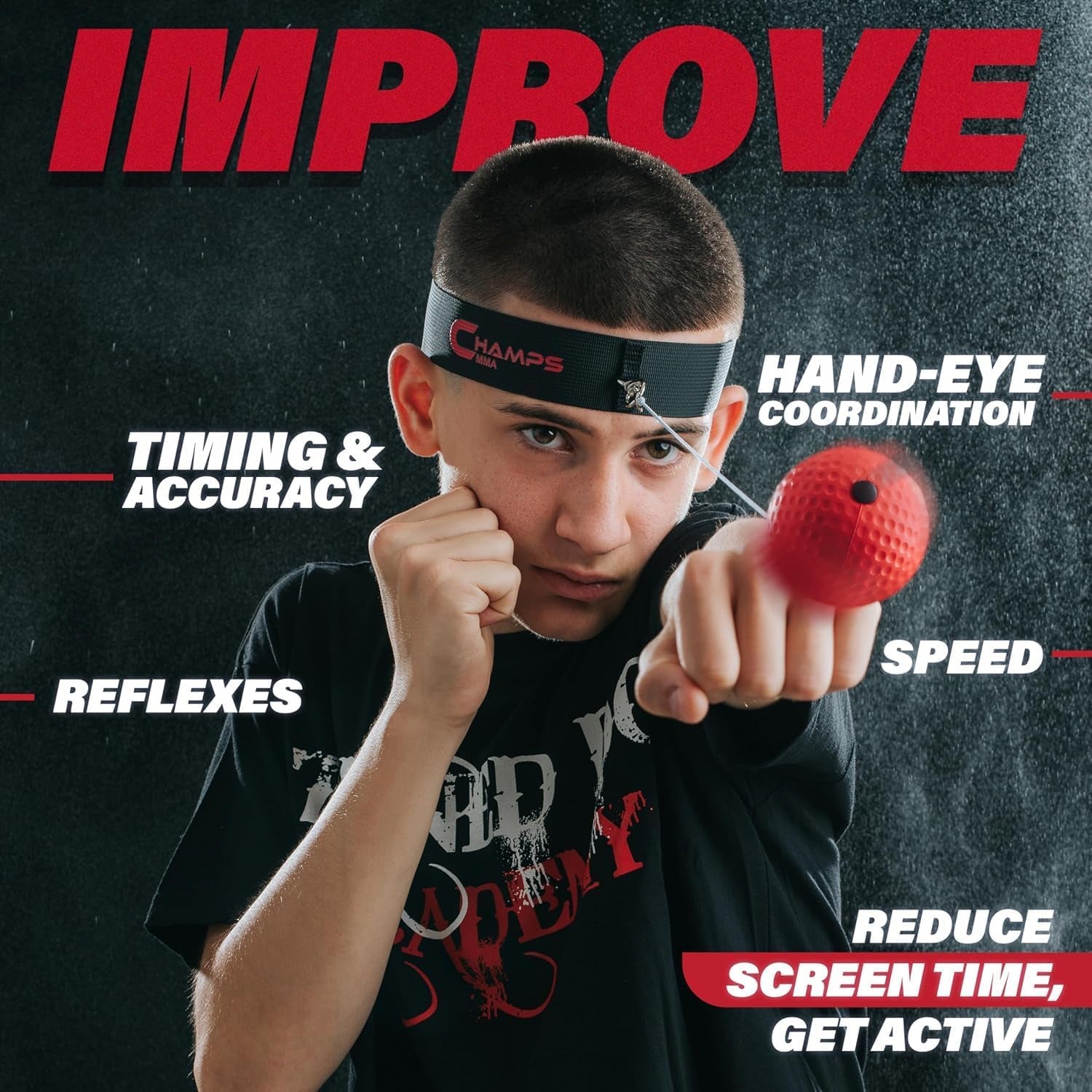 Boxing Reflex Ball Set with Punch Counter App – Hand-Eye Coordination & Speed Training Kit