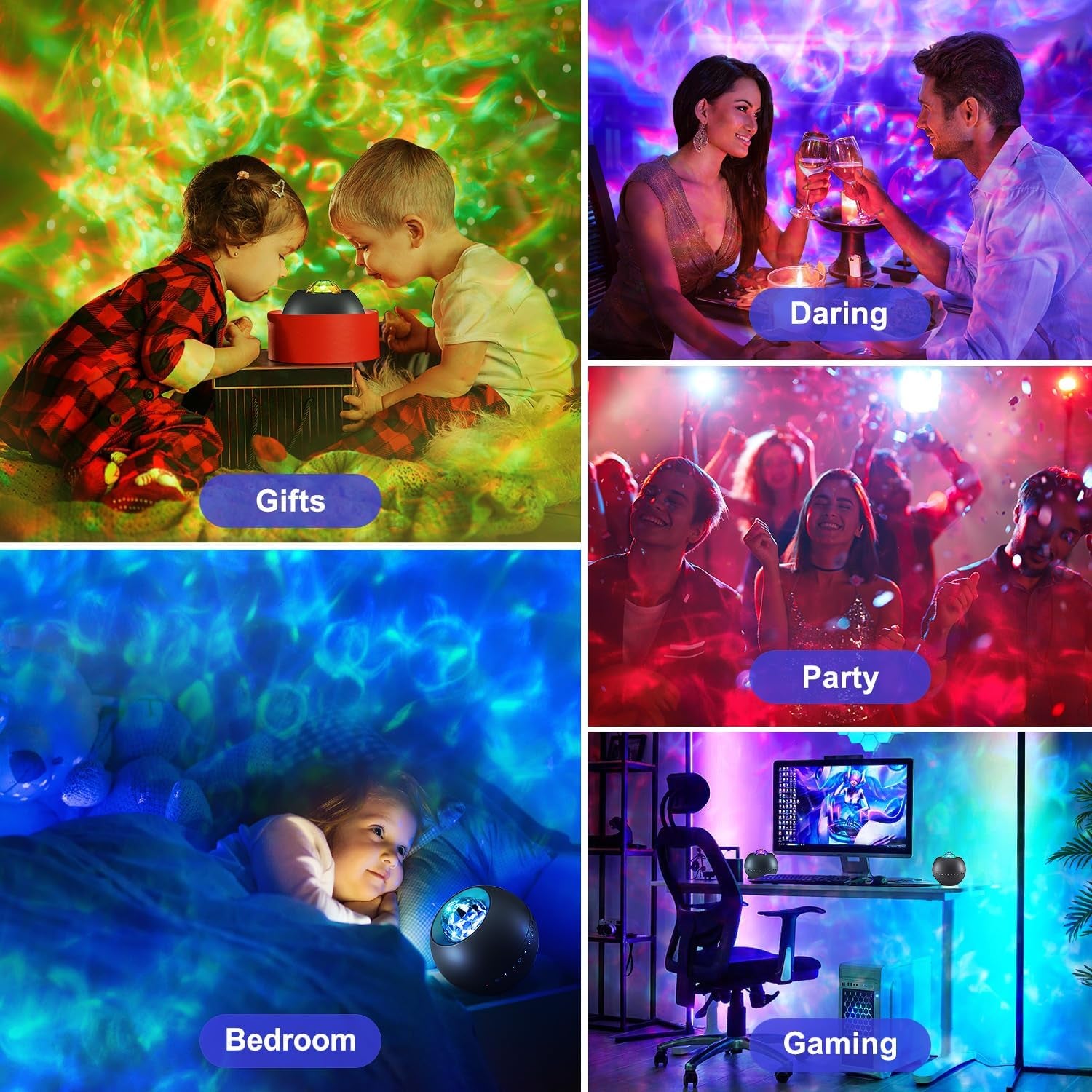 Galaxy Projector, Vibrant Galaxy Light | White Noise & Bluetooth, Remote Timer, Kids Night Light, Room Decor for Teen Girl