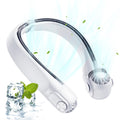 Portable Neck Fan Rechargeable Wearable Cooling Fan, Bladeless Hands-Free Fan for Indoor/Outdoor, Gift for Women, Men - White