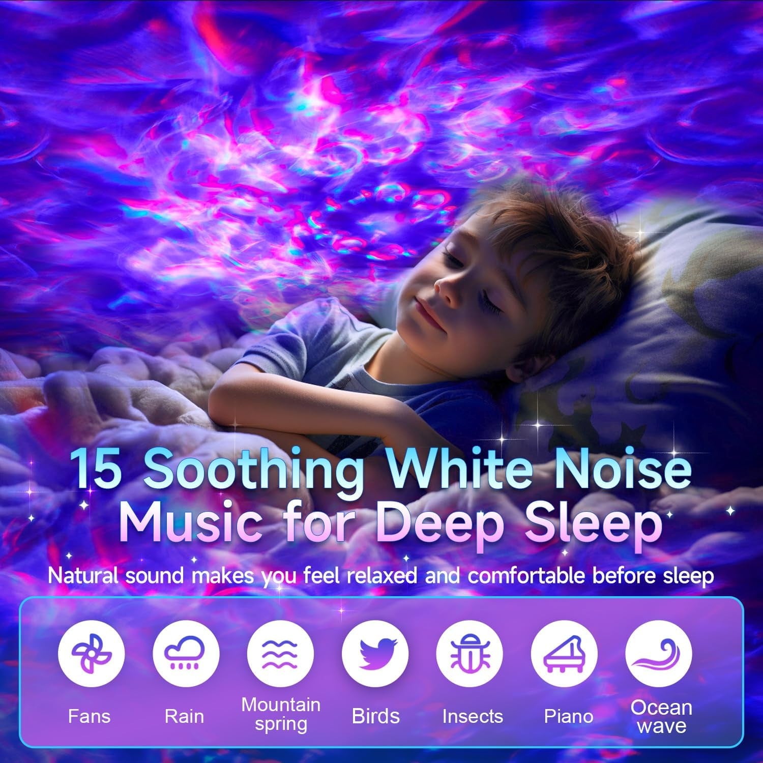 Galaxy Projector, Vibrant Galaxy Light | White Noise & Bluetooth, Remote Timer, Kids Night Light, Room Decor for Teen Girl