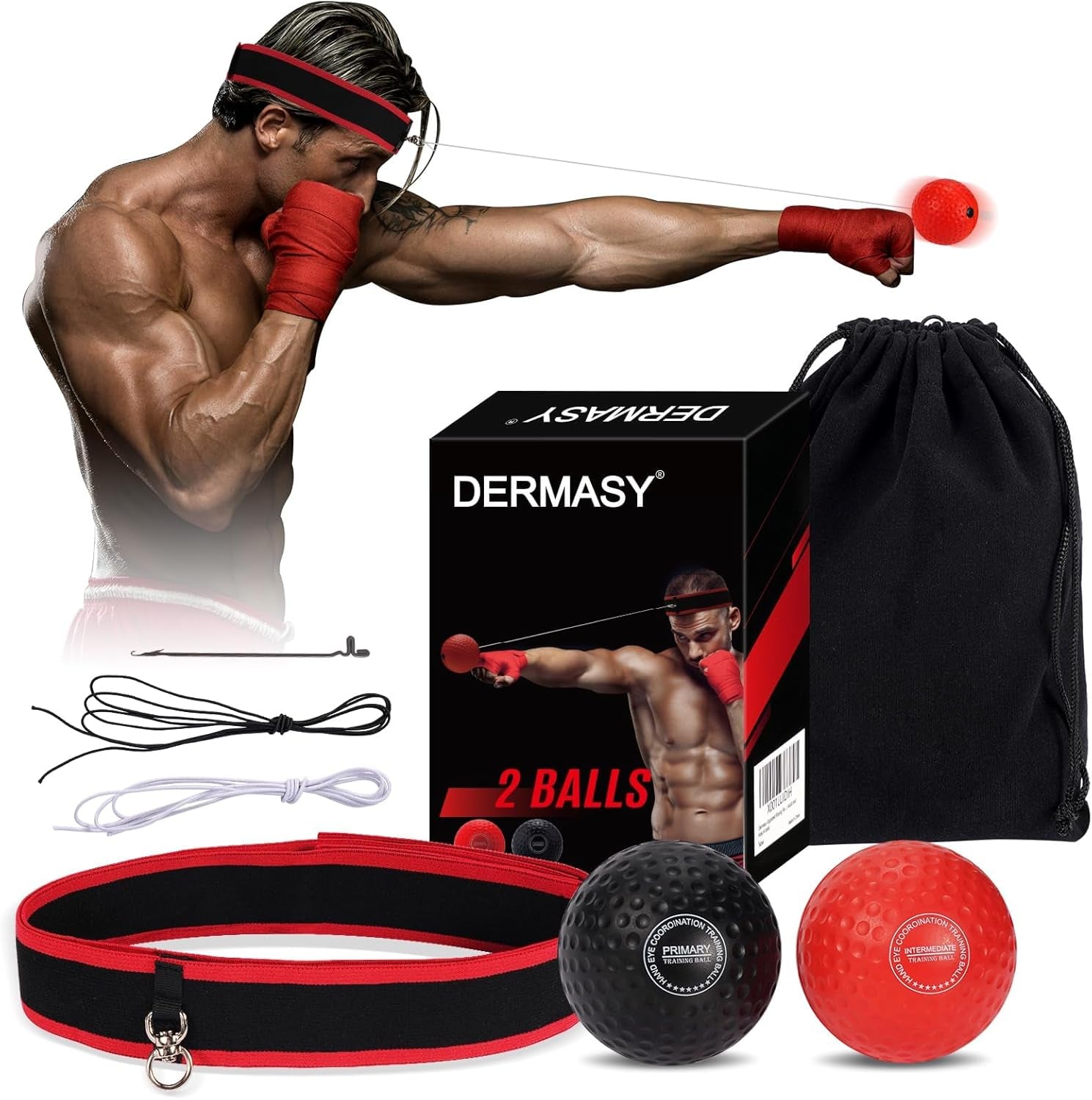 ® Upgraded Boxing Reflex Ball, Boxing Training Ball with Headband Perfect for Reaction, Punching Speed, Fight Skill, Fitness, Newst Boxing Equipment