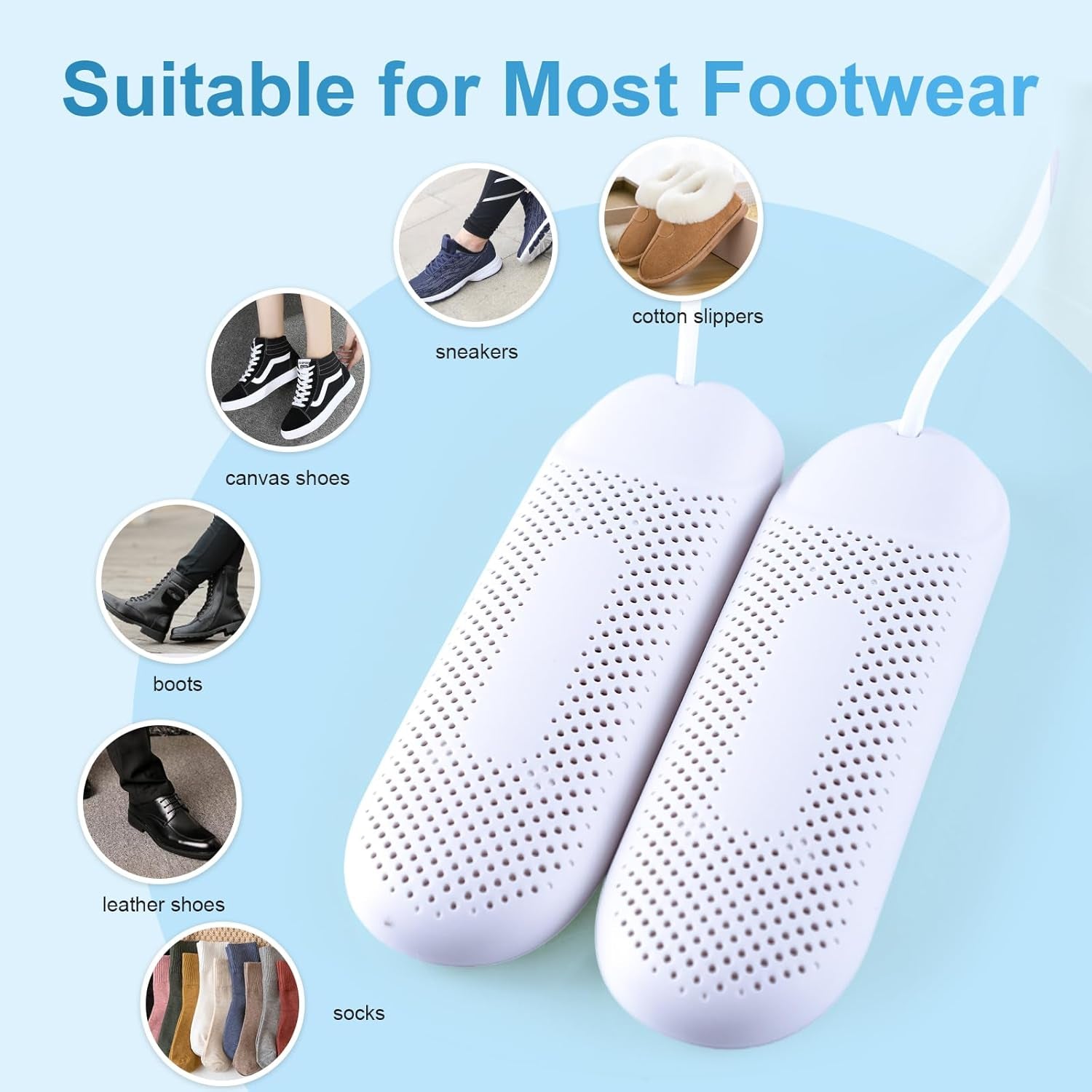 Shoe Dryer, Boot Dryer for Work Boots, Electric Portable Shoe Dryer Warmer for Sneaker Socks Gloves Drying,Us Plug (Style A)