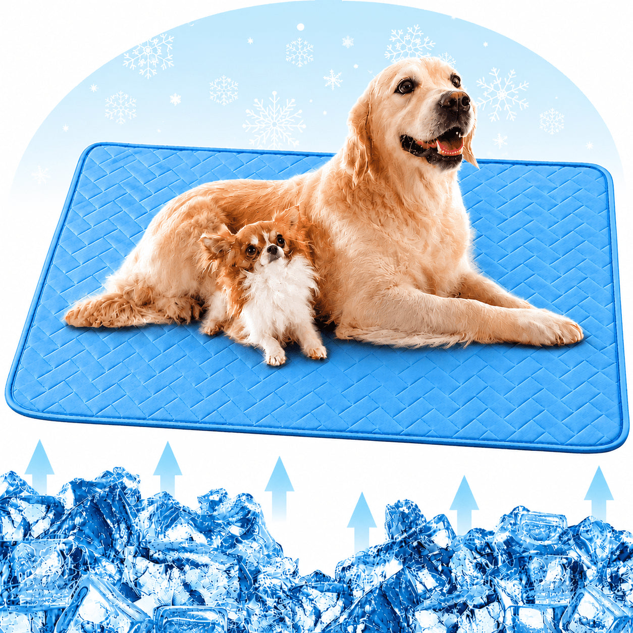 Dog Cooling Mat, Self-Cooling Pet Pad for Dogs and Cats, No Freezing Required, Portable Cooling Mat for Indoor, Outdoor and Car Use
