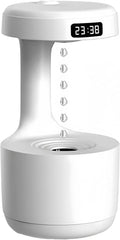 Humidifiers for Bedroom, 800Ml Cool Mist Air Humidifier, Anti-Gravity Digital Humidifier with LED Display, Quiet Knob Control for Bedroom, Plants, Nursery, Office - White
